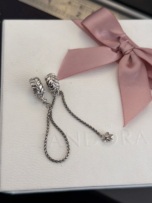 Genuine Pandora Radiant Grains of Energy Dangle Safety Chain