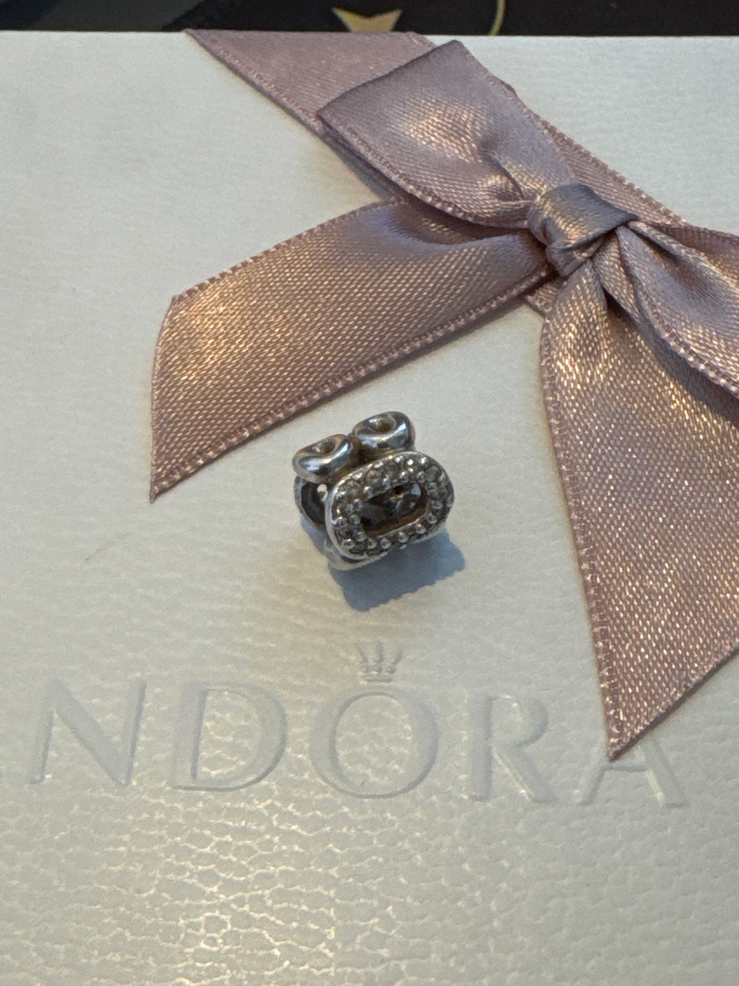 Genuine Pandora Pave Circle of Friends Openwork Charm