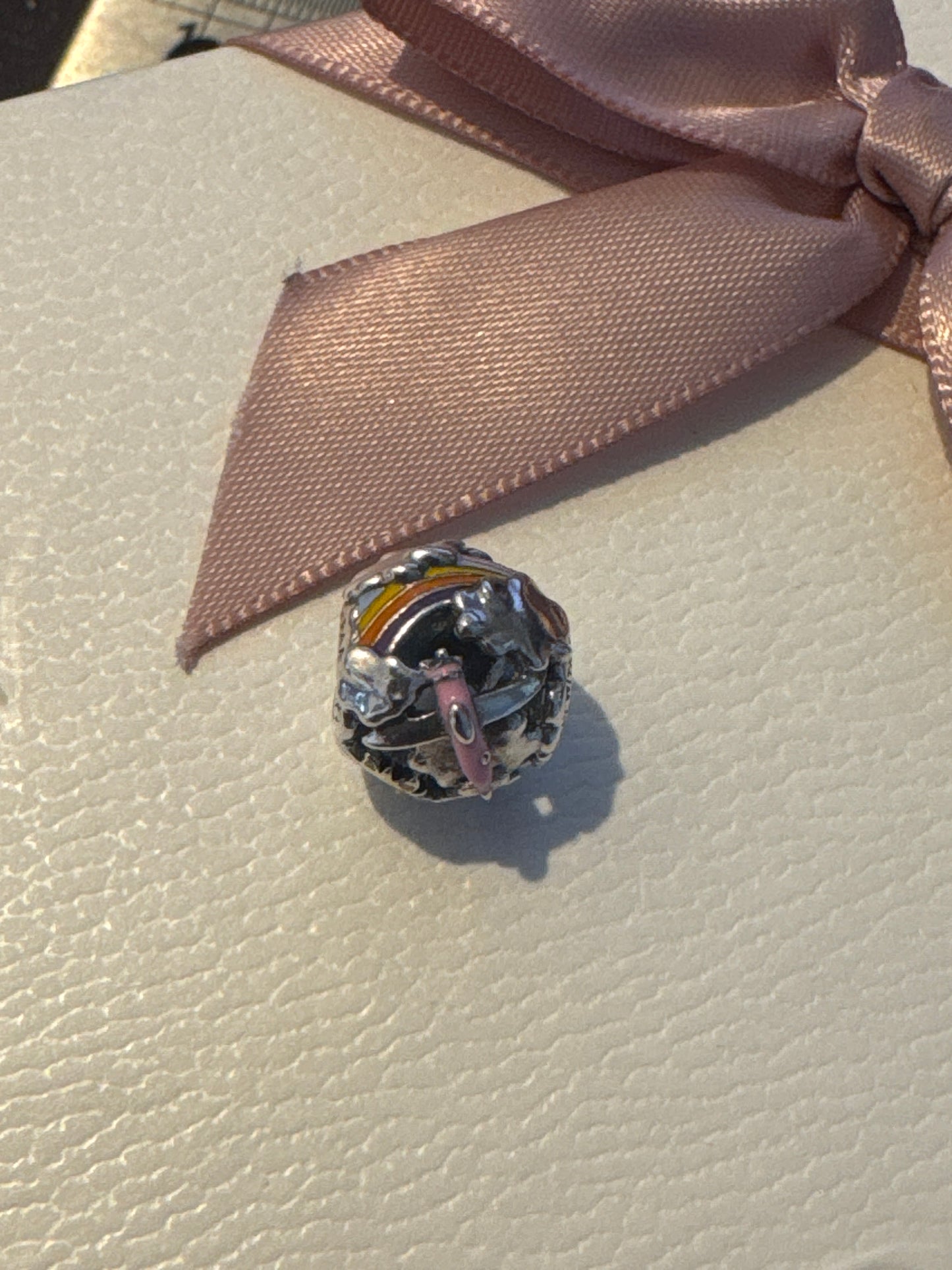 Genuine Pandora Enamel Fly Away Travel Openwork Charm