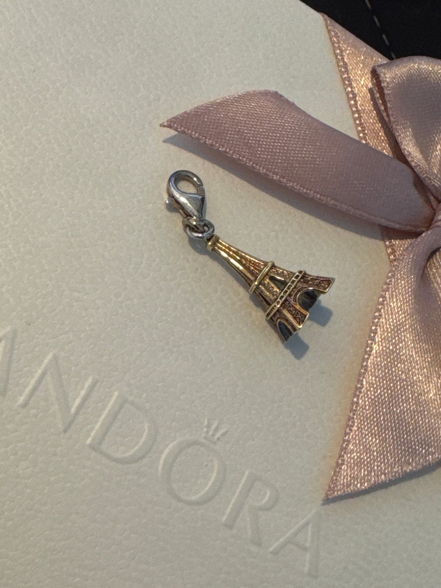 Genuine Thomas Sabo Rose Gold Dangle Eiffel Tower France Travel Charm