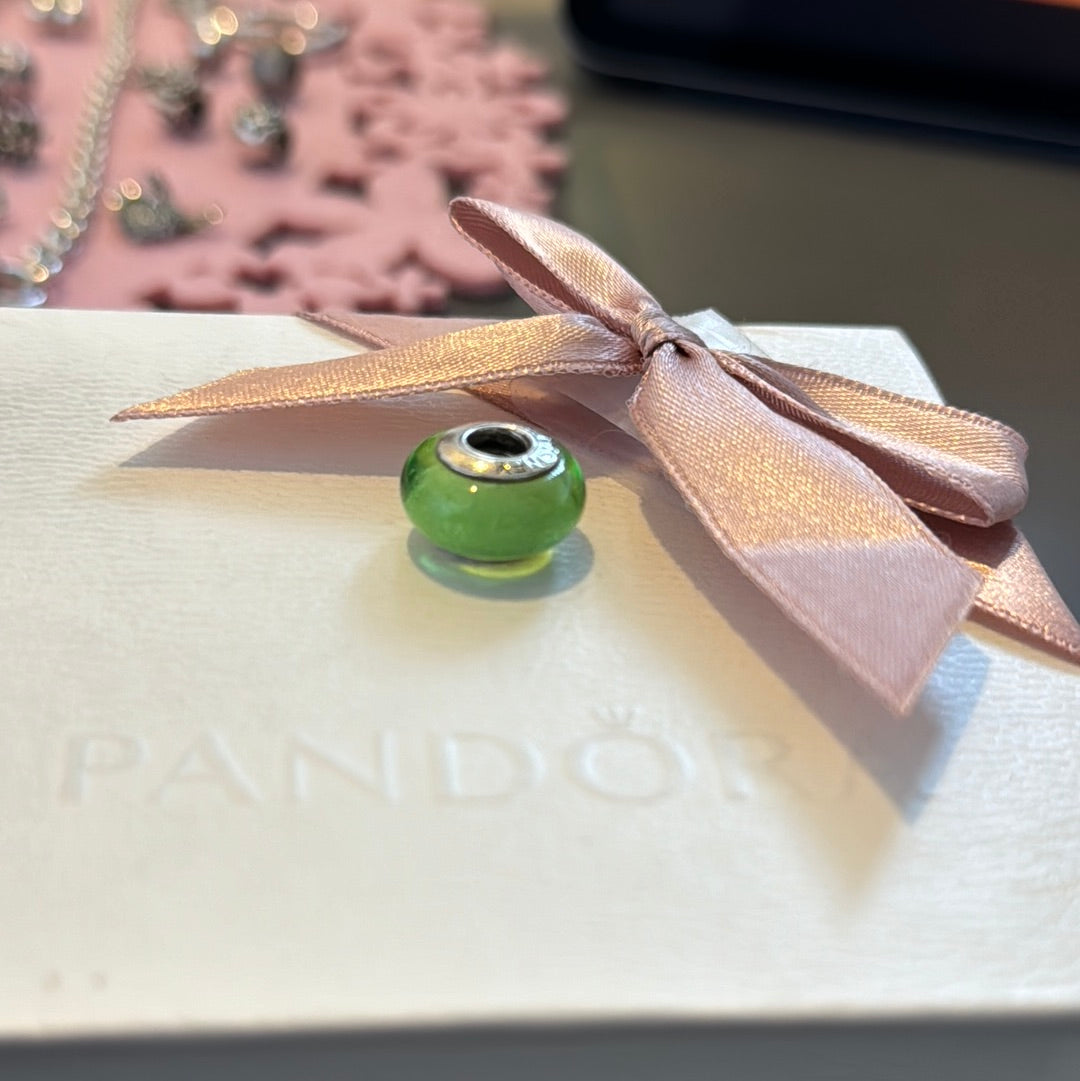 Genuine Pandora Disney Princess Glow in the Dark Tinkerbell Murano Charm