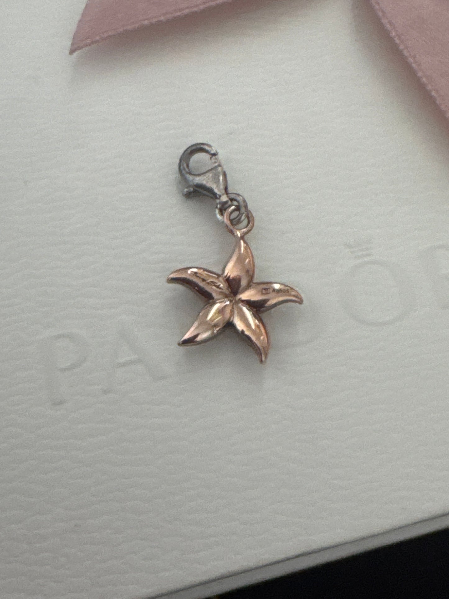 Genuine Thomas Sabo Sterling Rose Gold Plated Starfish Clip Dangle