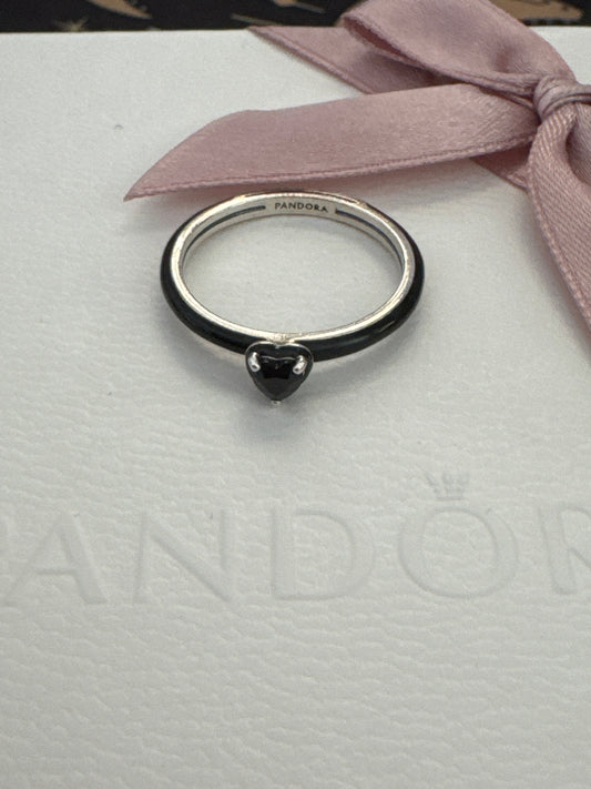 Genuine Pandora ME Black Chakra Heart Ring 64