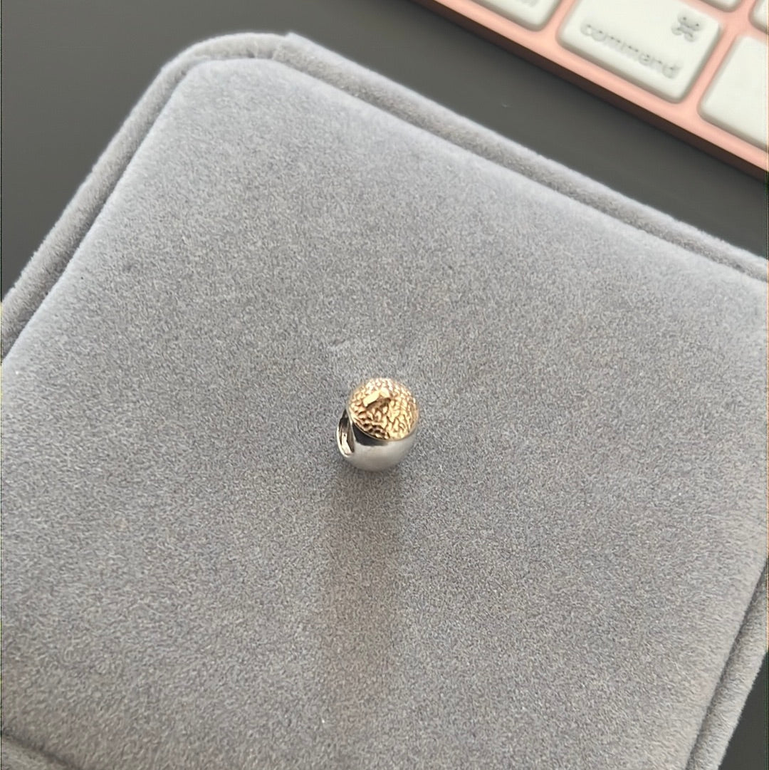 Genuine Pandora Two Tone Super Rare HTF Acorn Charm