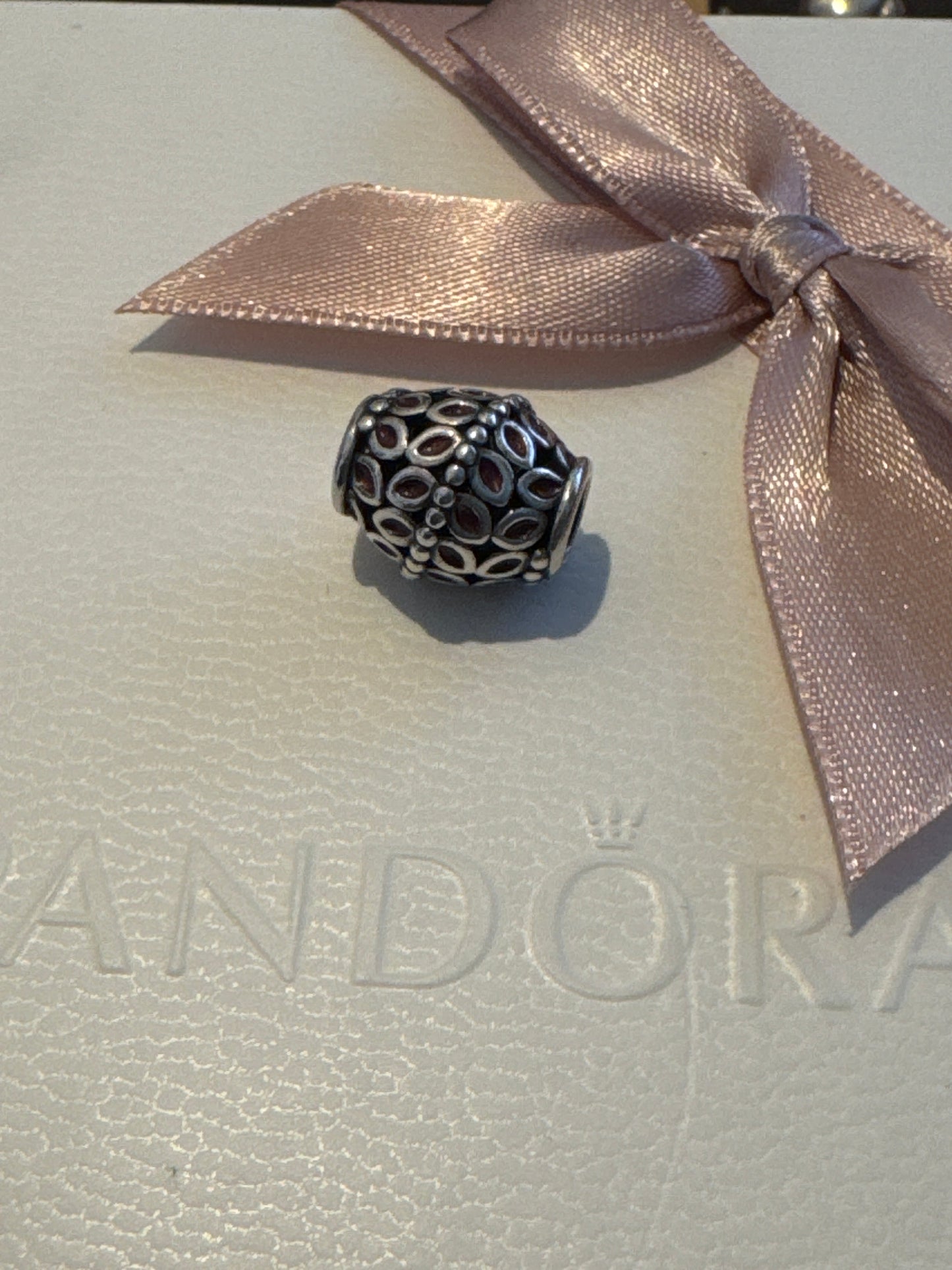 Genuine Pandora Tumbling Climbing Red Enamel Ivy Vine Charm Retired Large