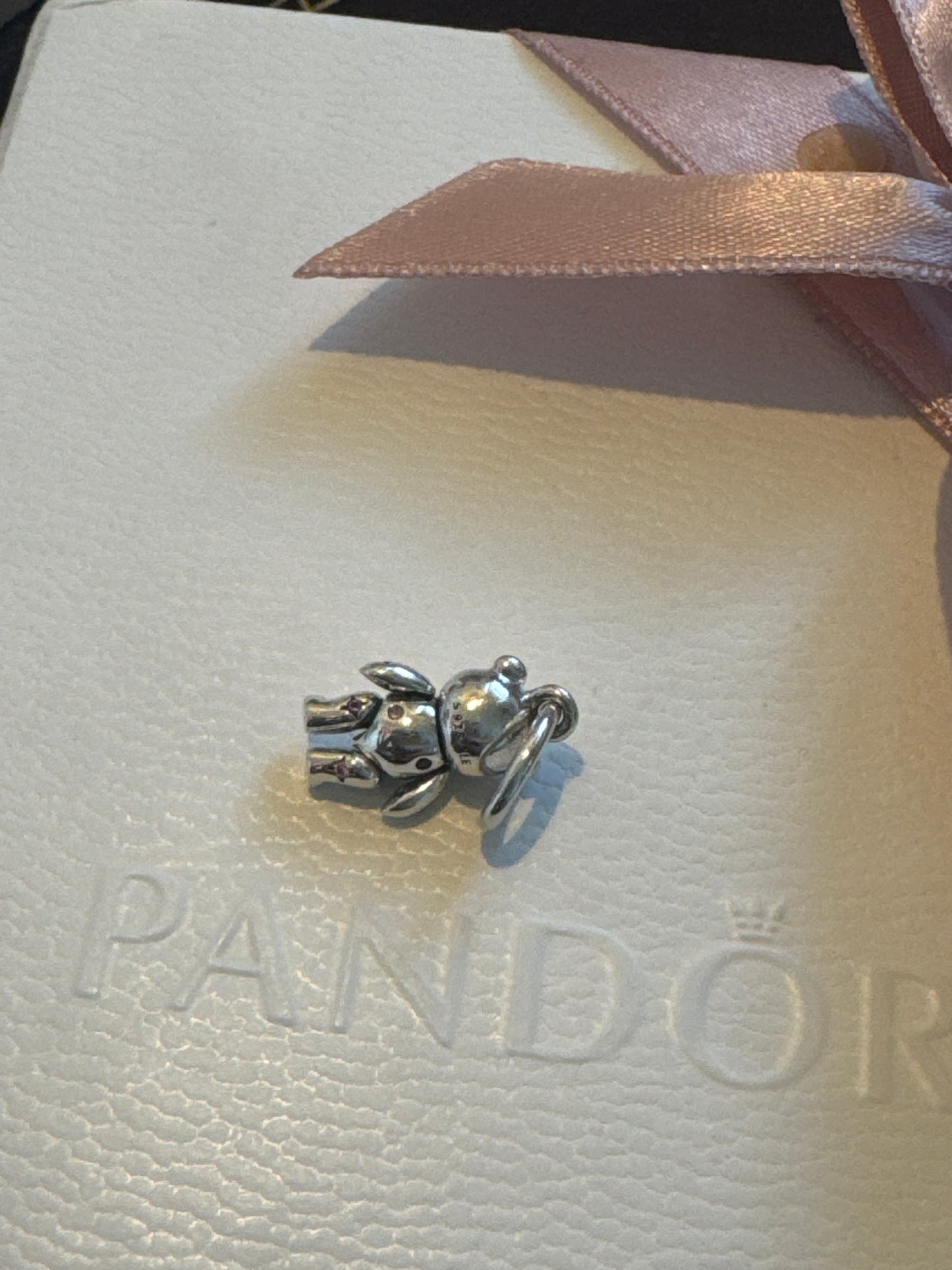 Genuine Pandora Teddy Bear Moveable Dangle Charm