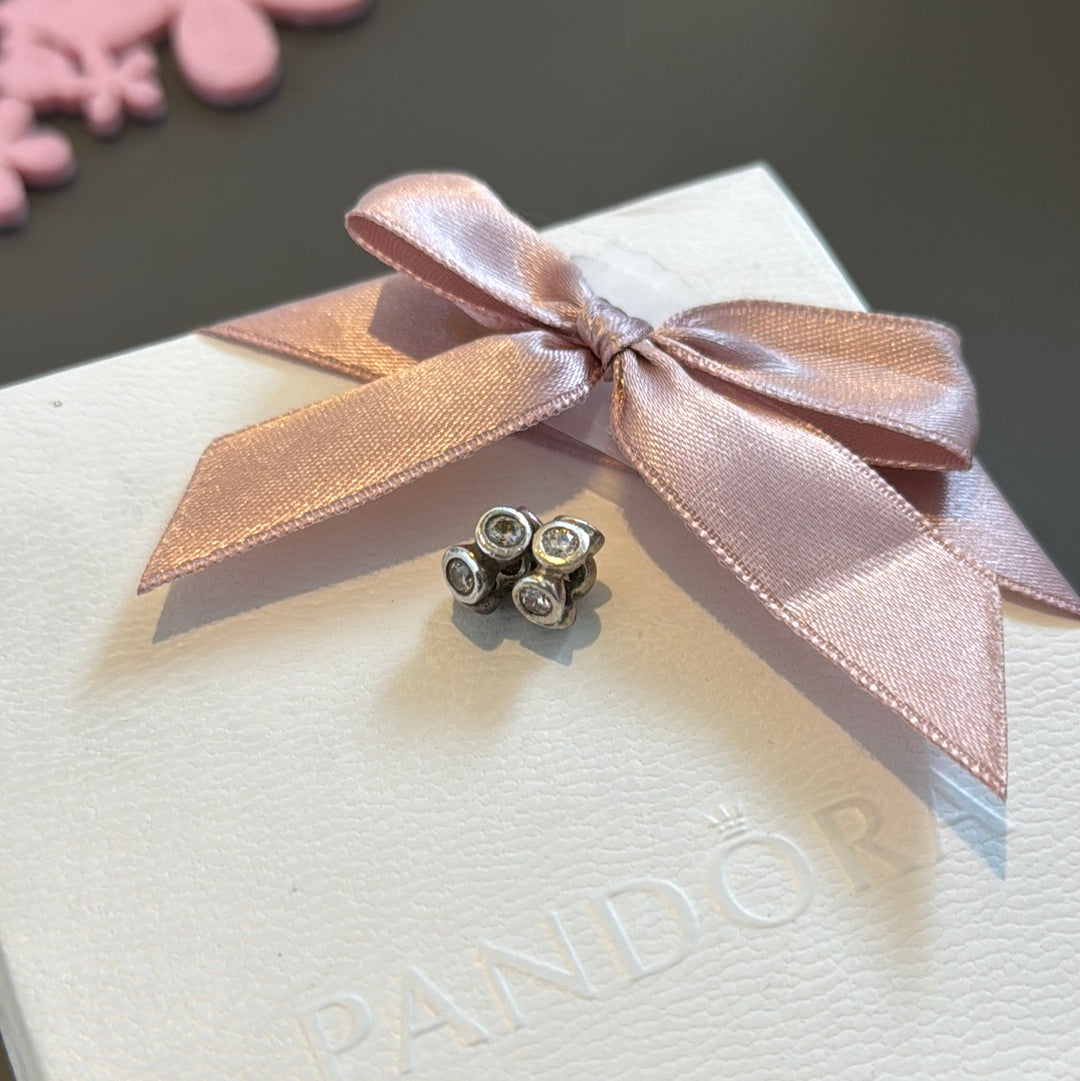 Genuine Pandora Clear CZ Stone Spacer Charm x1