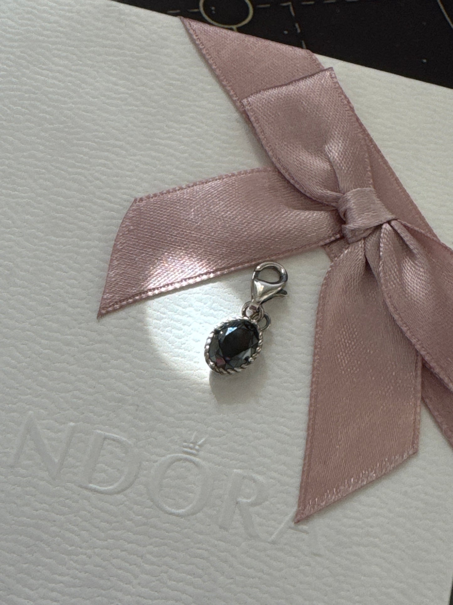 Genuine Thomas Sabo Black Stone Pendant Dangle Clip Charm
