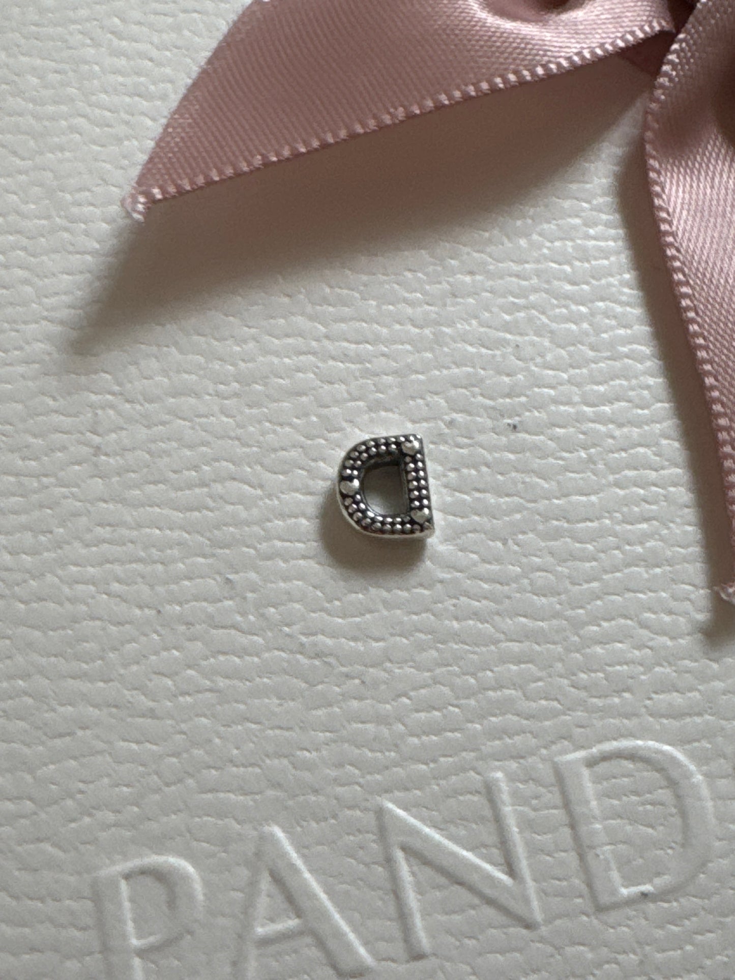 Genuine Pandora D Initial Letter With Hearts Petite Charm