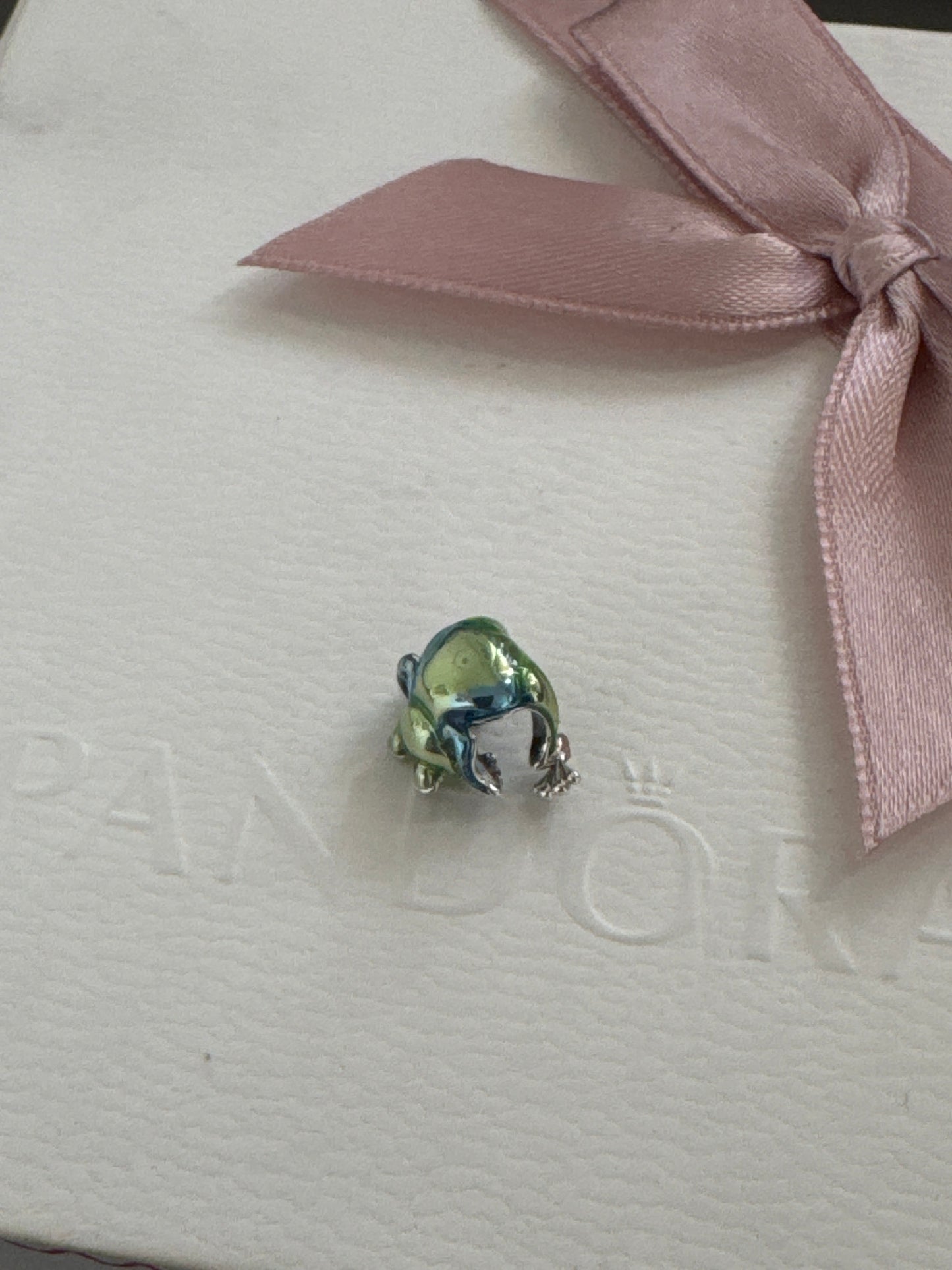 Genuine Pandora Enamel Climbing Frog Charm