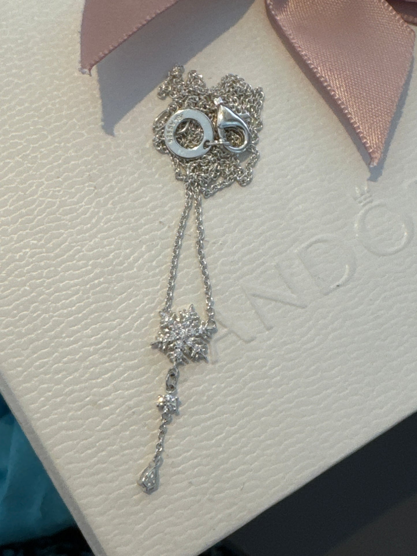 Genuine Thomas Sabo Snowflake Dangle Pendant Necklace 45cm