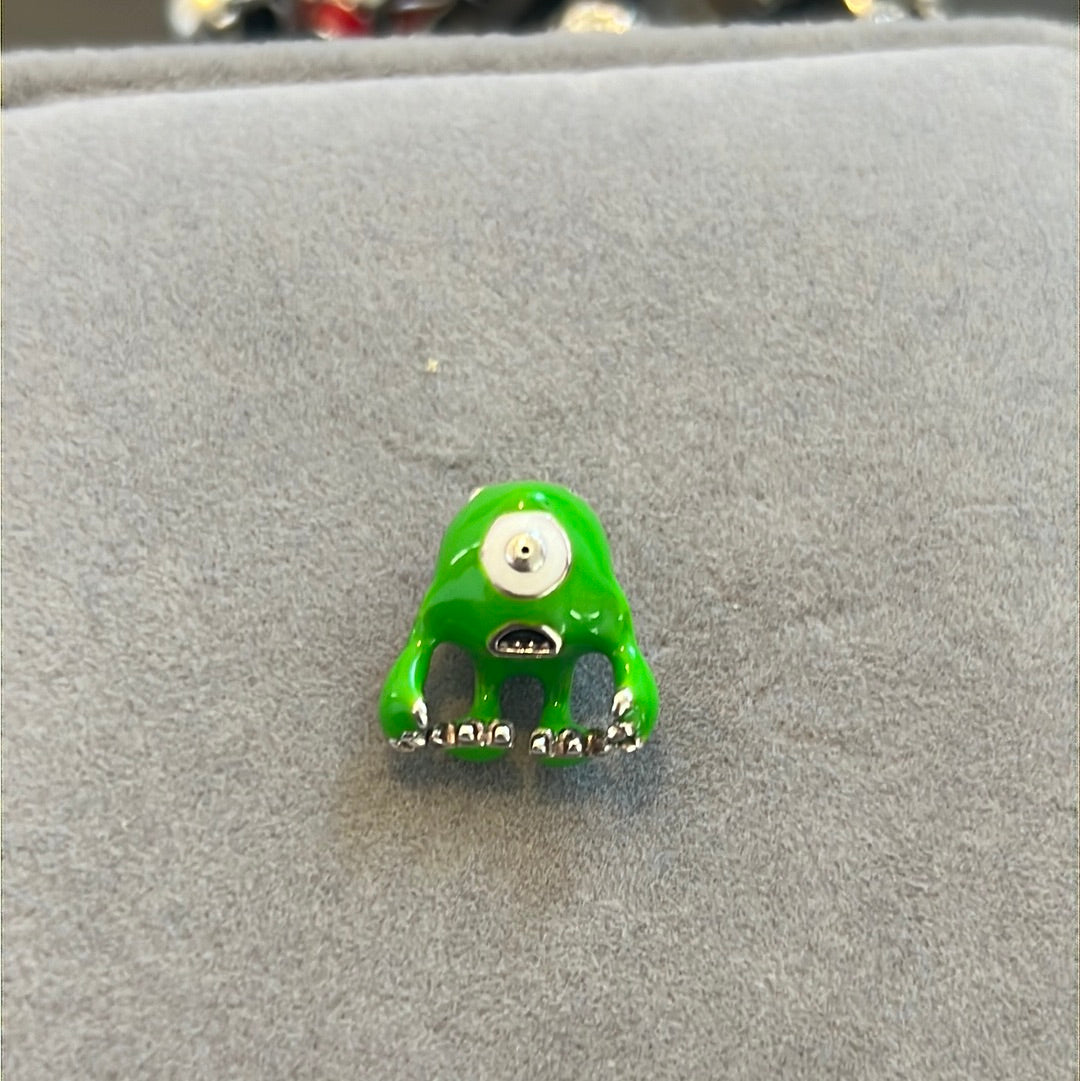 Sterling Silver Mike Enamel Monsters Inc Charm