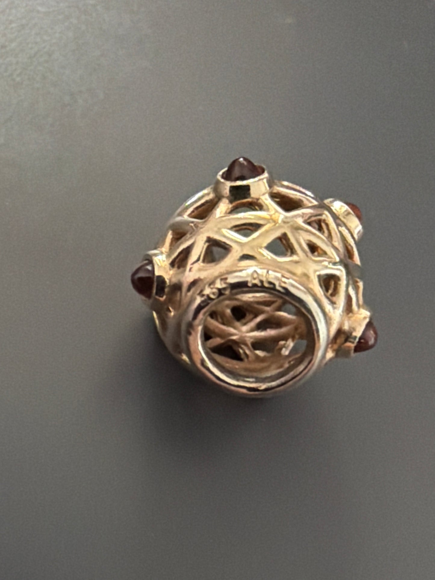 Genuine Pandora Solid Gold Openwork Constellation Rhodolite 14k 14ct Charm RARE HTF