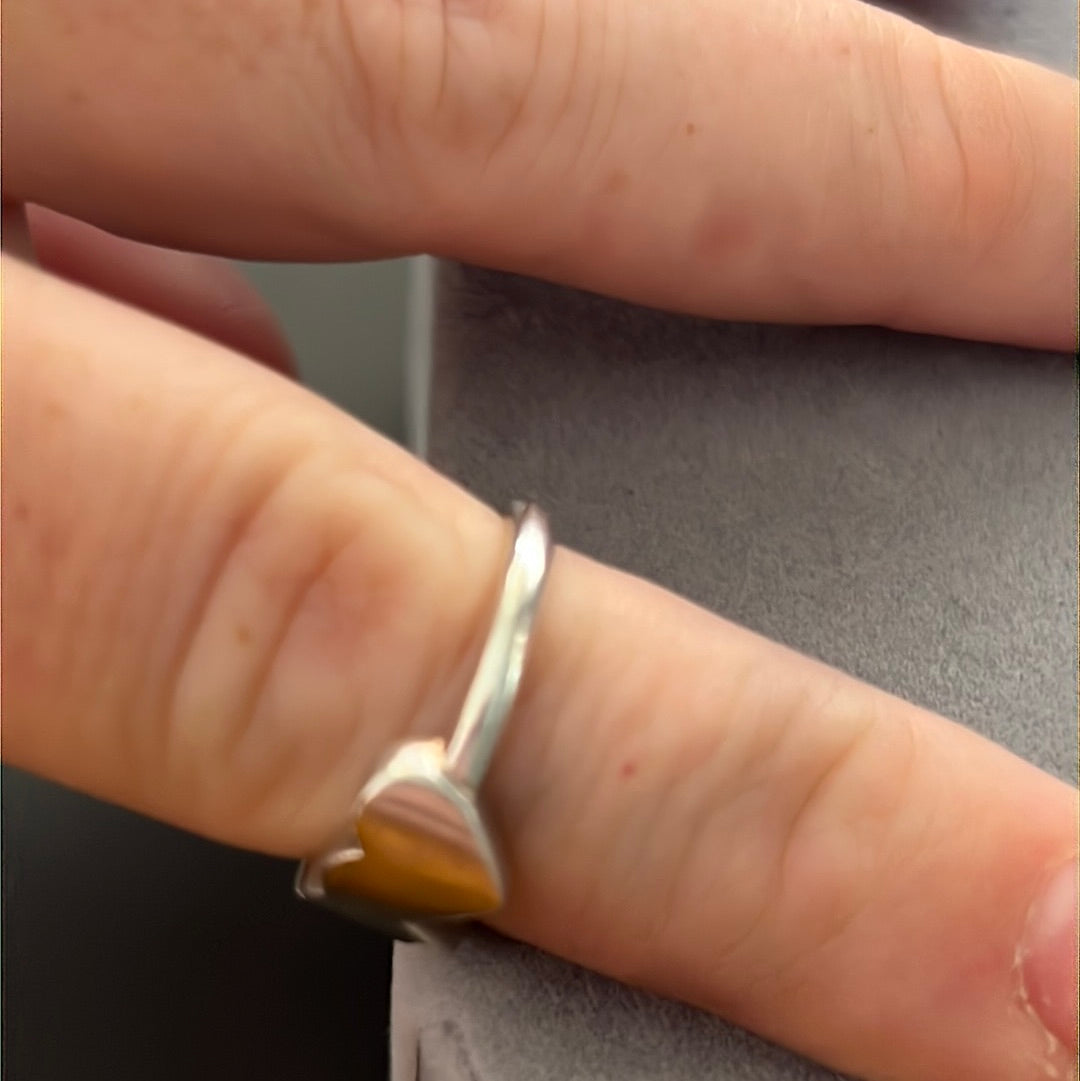 Genuine Thomas Sabo Sterling Silver Double Heart Ring Size 54