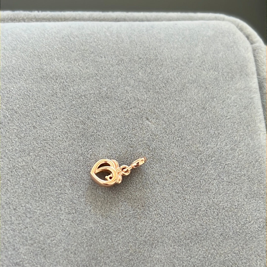 Genuine Pandora Essence Rose Gold Me Dangle Tiny Pave Heart Love Charm