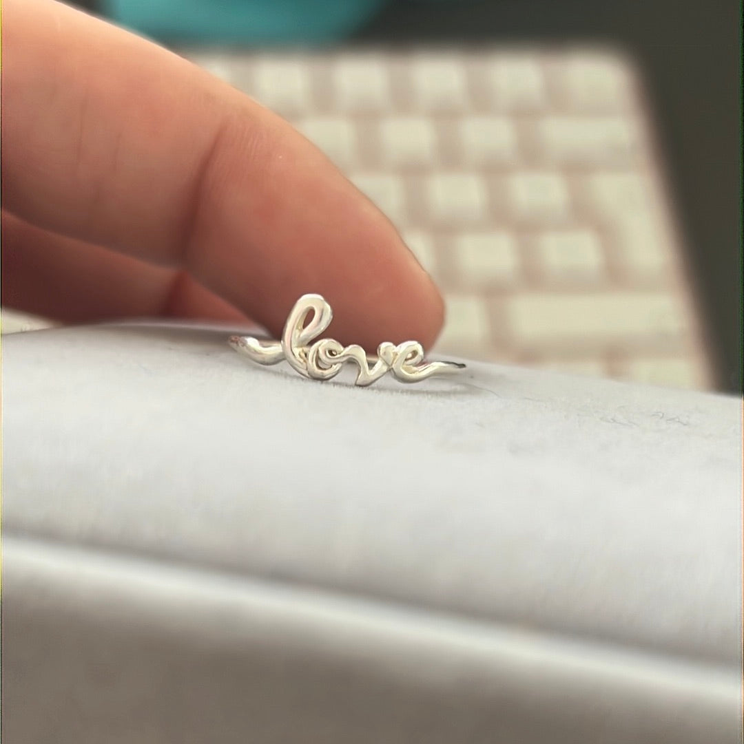 Sterling silver Love Ring Size 56