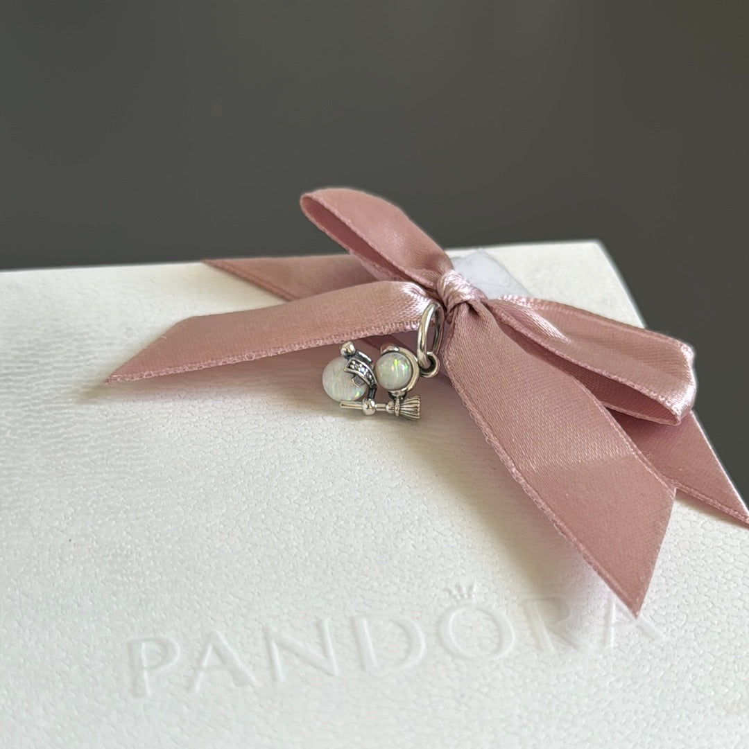 Genuine Pandora Opal Snowman Christmas Dangle Charm