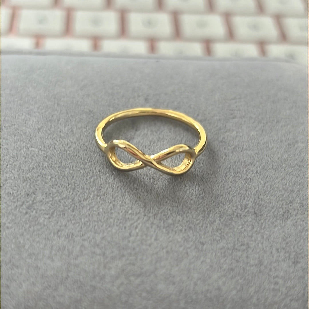 Gold Plated Infinity Ring 54