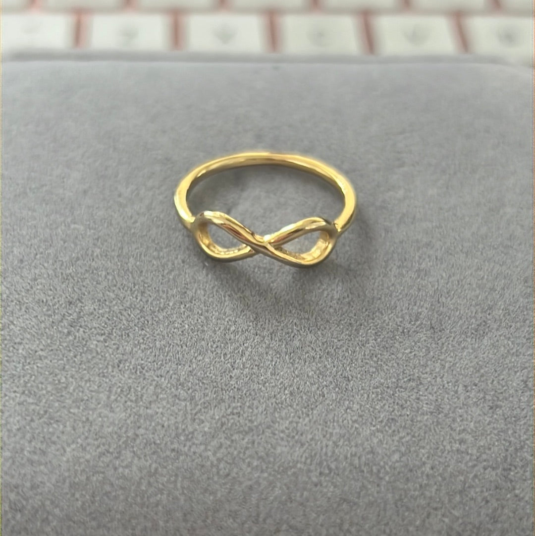 Gold Plated Infinity Ring 54