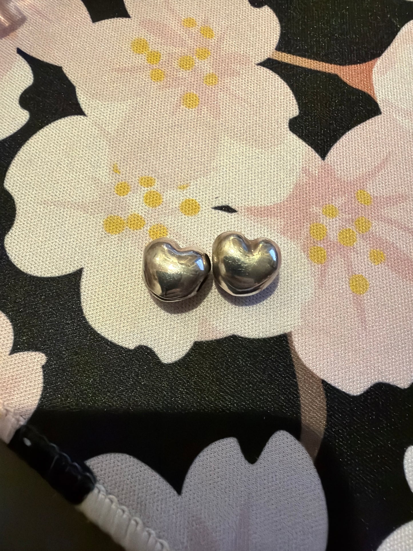 Genuine Pandora Plain Puffed Heart Clip (s)