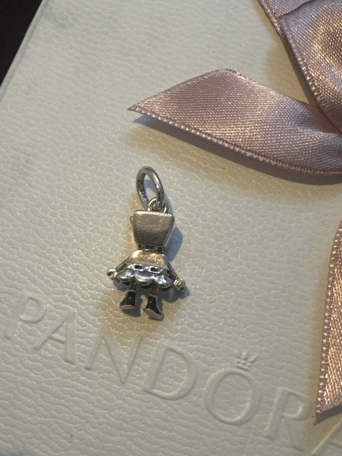 Genuine Pandora Bella Bot Punk Band Robot Charm With Microphone