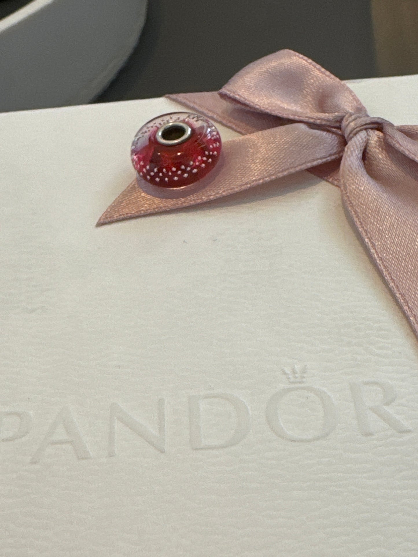 Genuine Trollbeads Red Bubble Murano Charm
