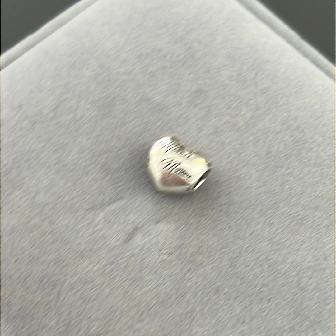 Genuine Pandora Disney Minnie Mouse Autograph Signature Heart Charm