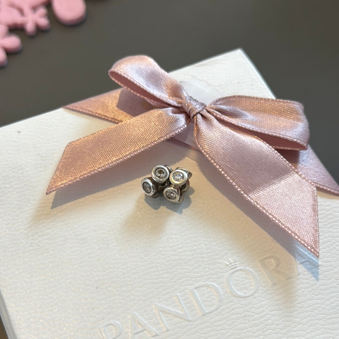 Genuine Pandora Clear CZ Stone Spacer Charm x1