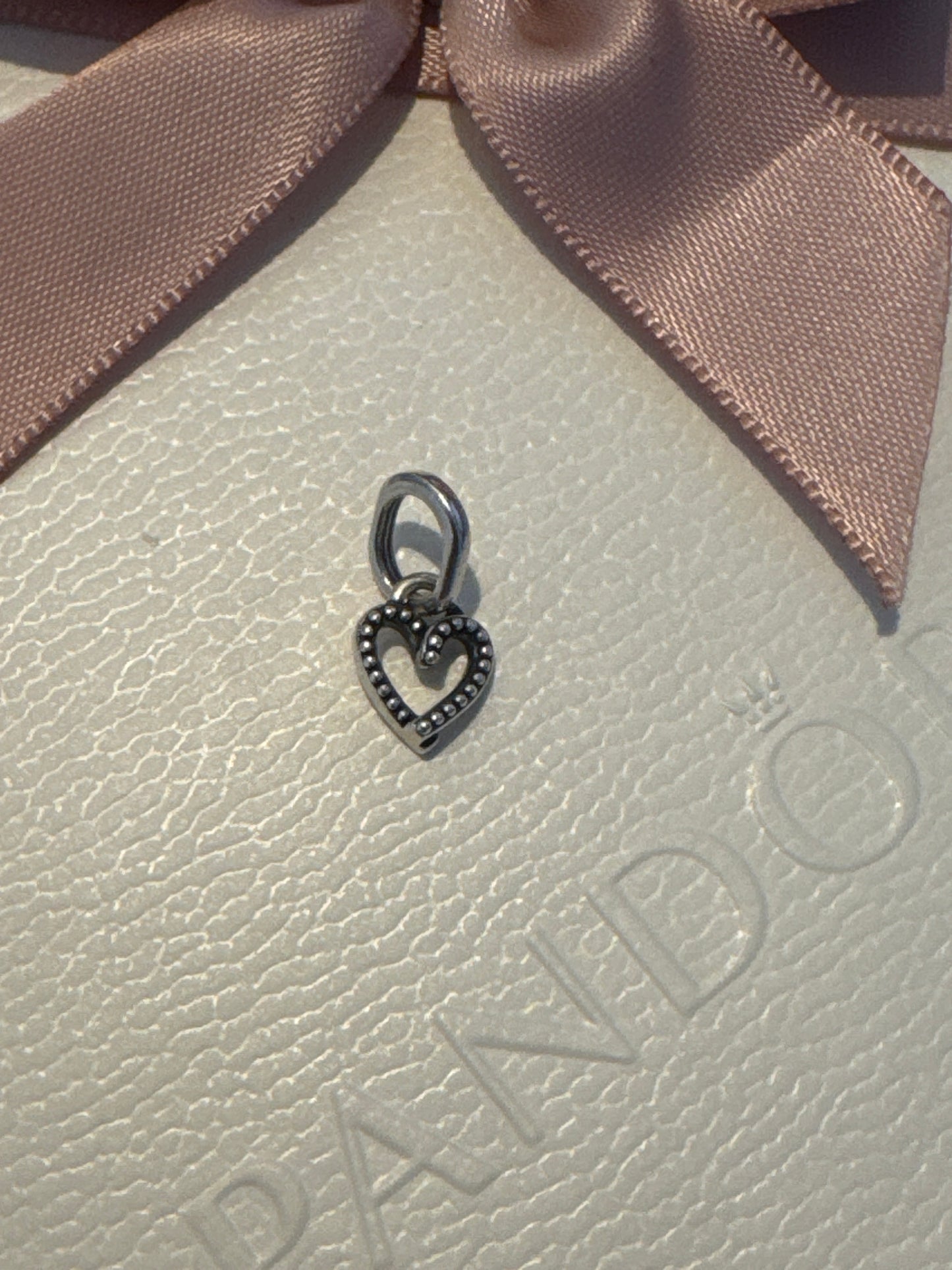 Genuine Pandora Me Micro Dangle Beaded Heart Charm