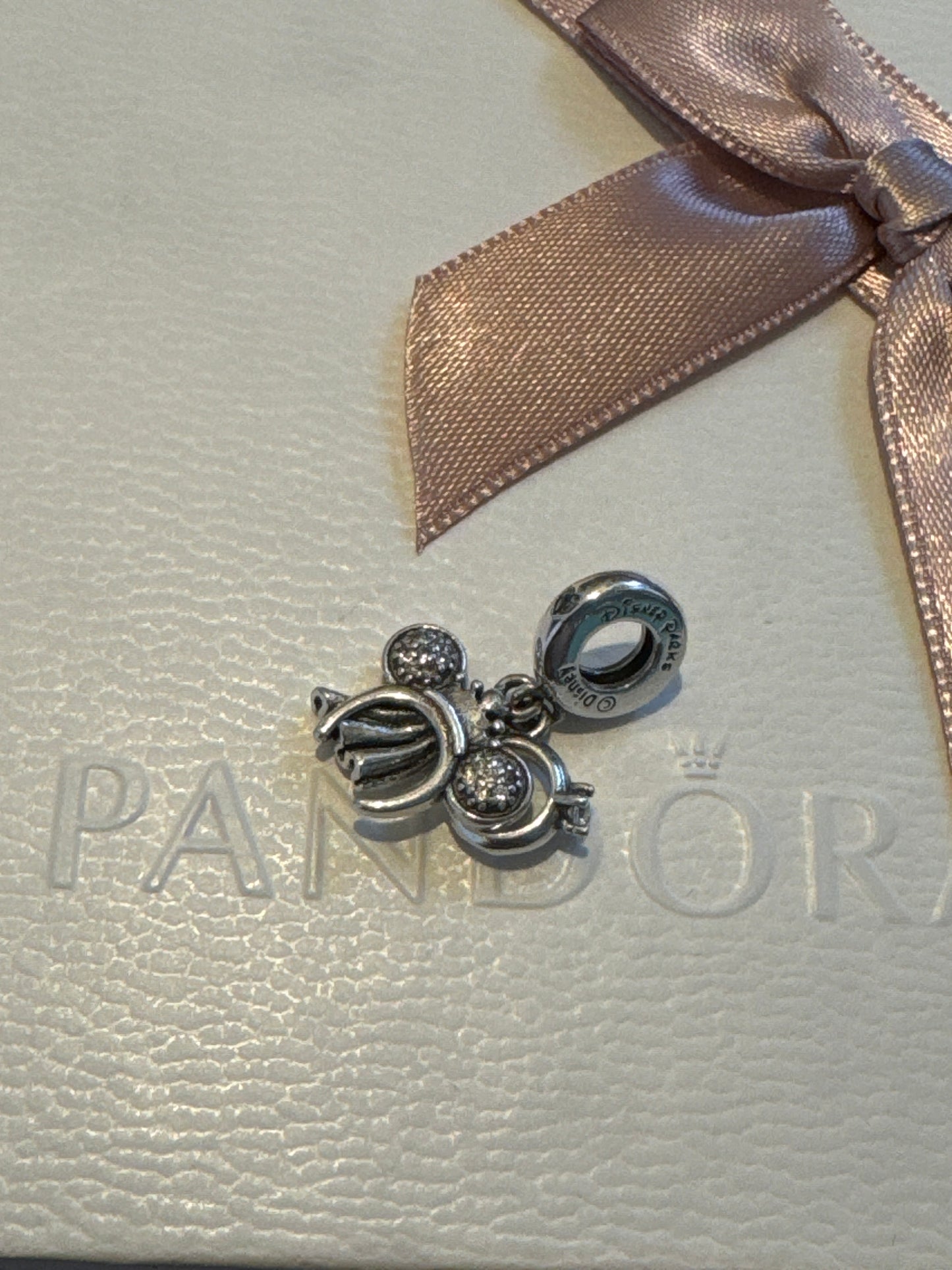 Genuine Pandora Disney Parks Minnie Bridal Bride Wedding Dangle Charm