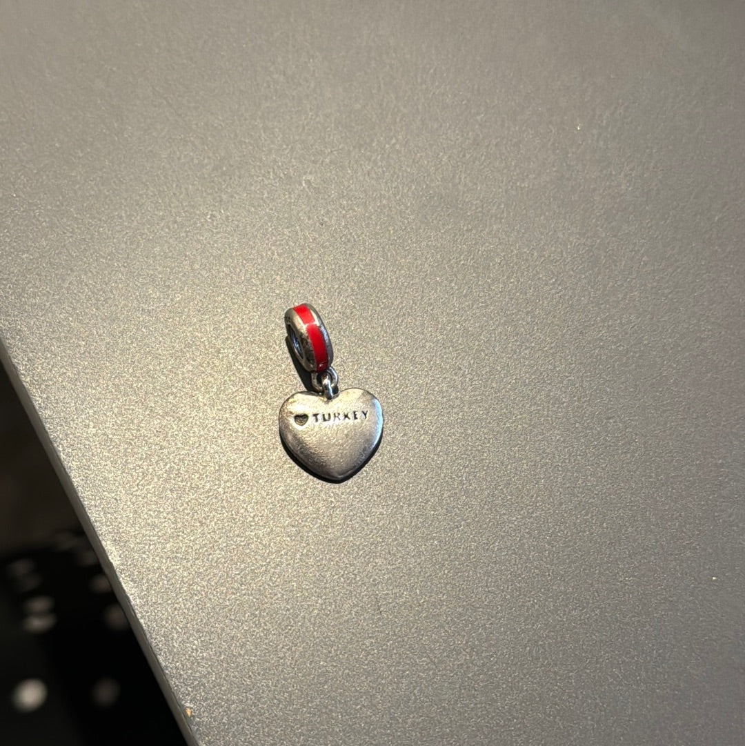 Genuine Pandora Spanish Flag Enamel Travel Dangle Charm Turkey