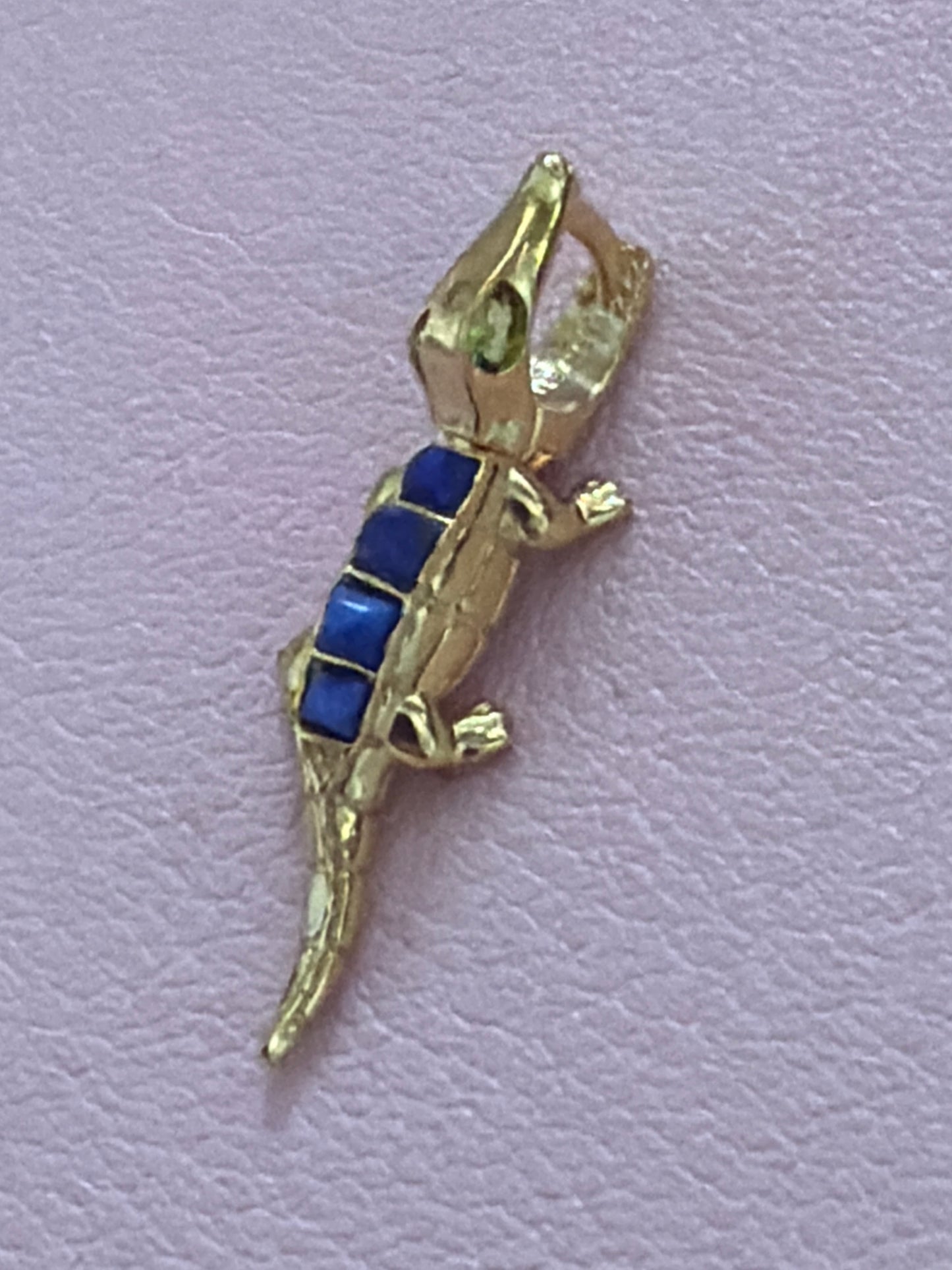 Genuine Pandora New Style Shine Gold Alligator Charm Dangle Pendant