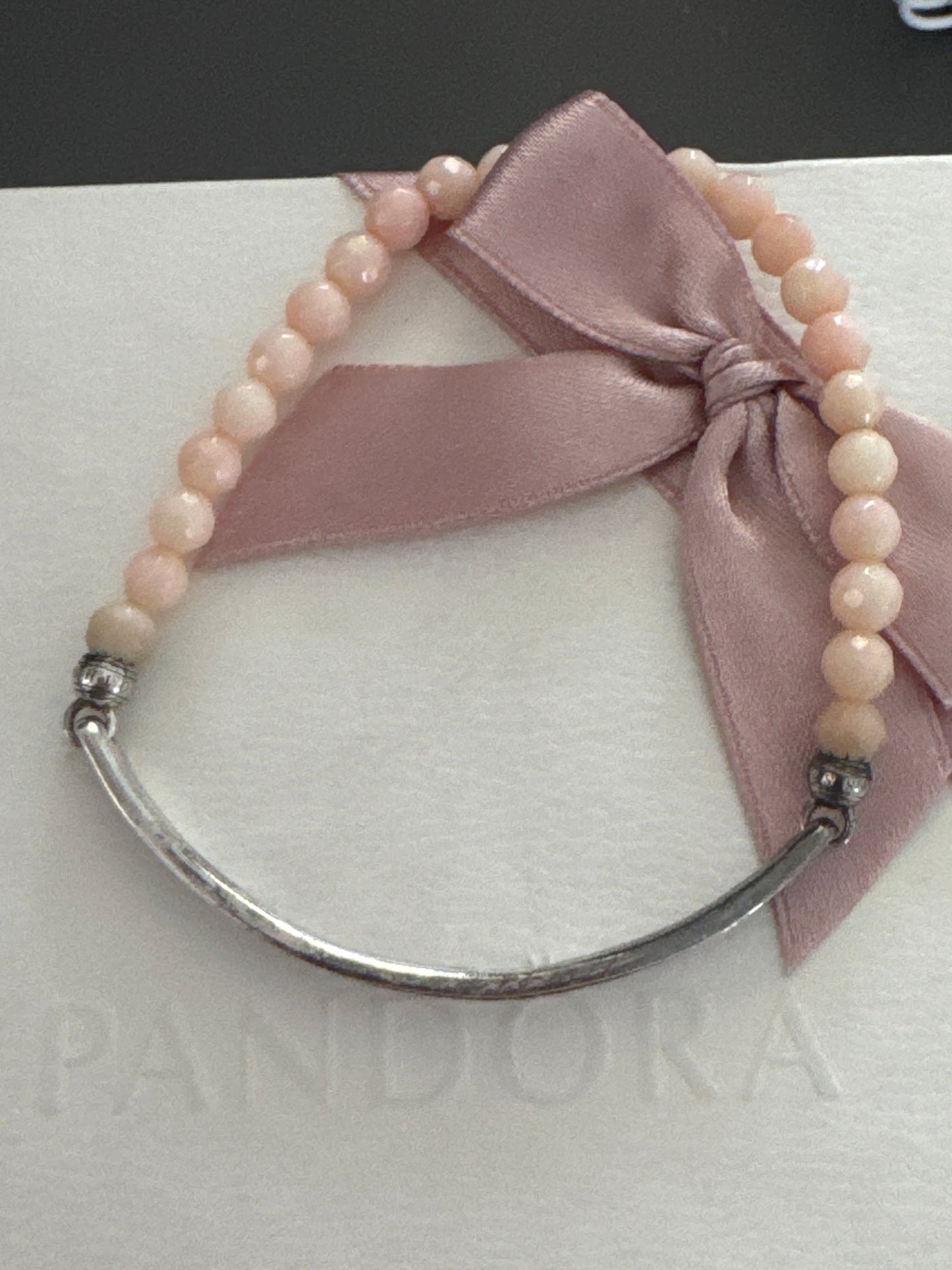 Genuine Thomas Sabo Love Bridge Light Pink Silver Pave Bangle
