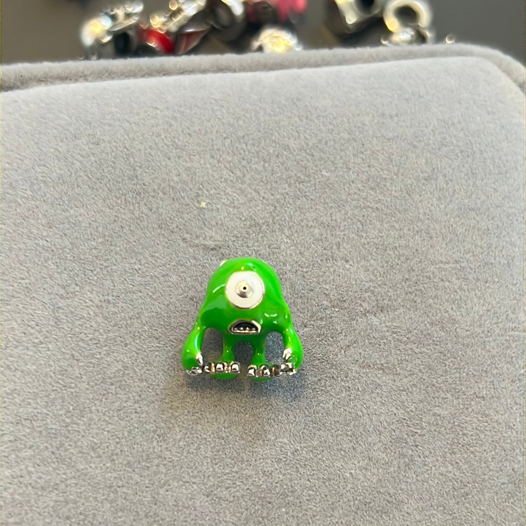 Sterling Silver Mike Enamel Monsters Inc Charm