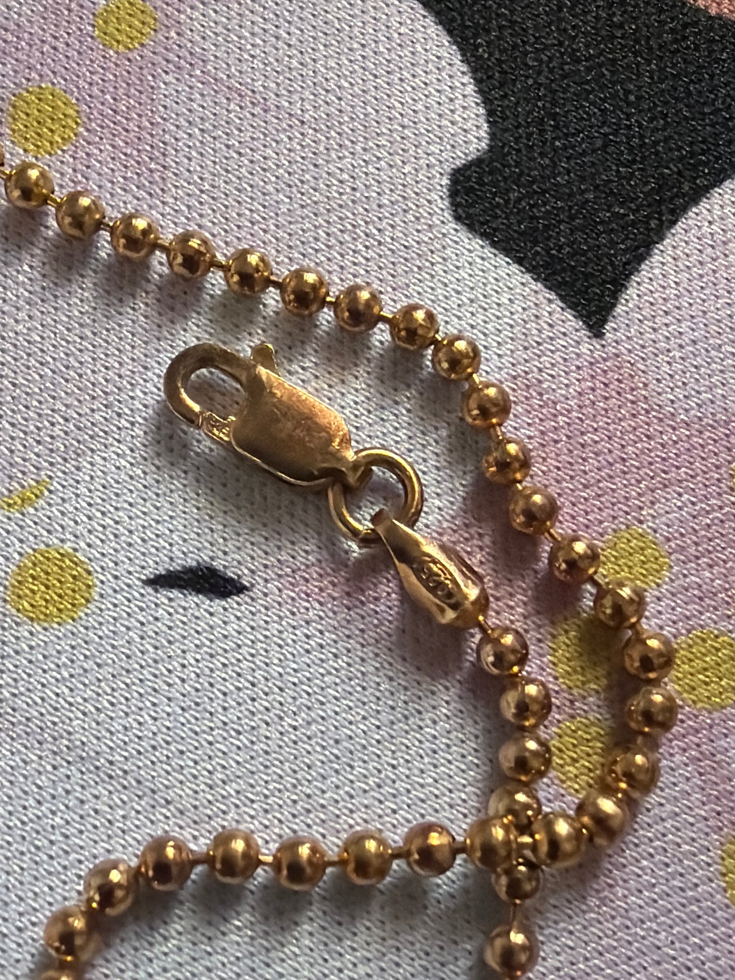 Genuine Hot Diamond Rose Gold Beaded 45cm Chain