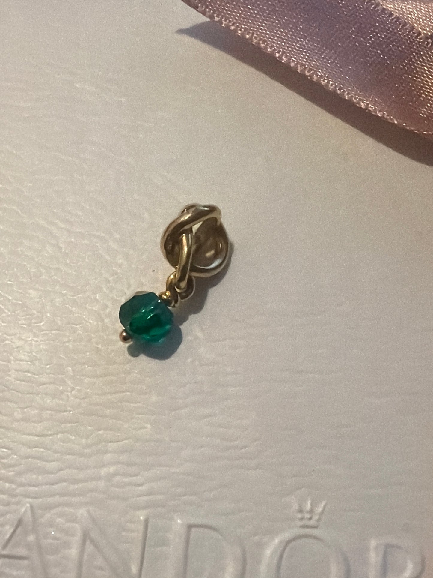 Genuine Pandora New Style Shine Green Birthstone Dangle Charm