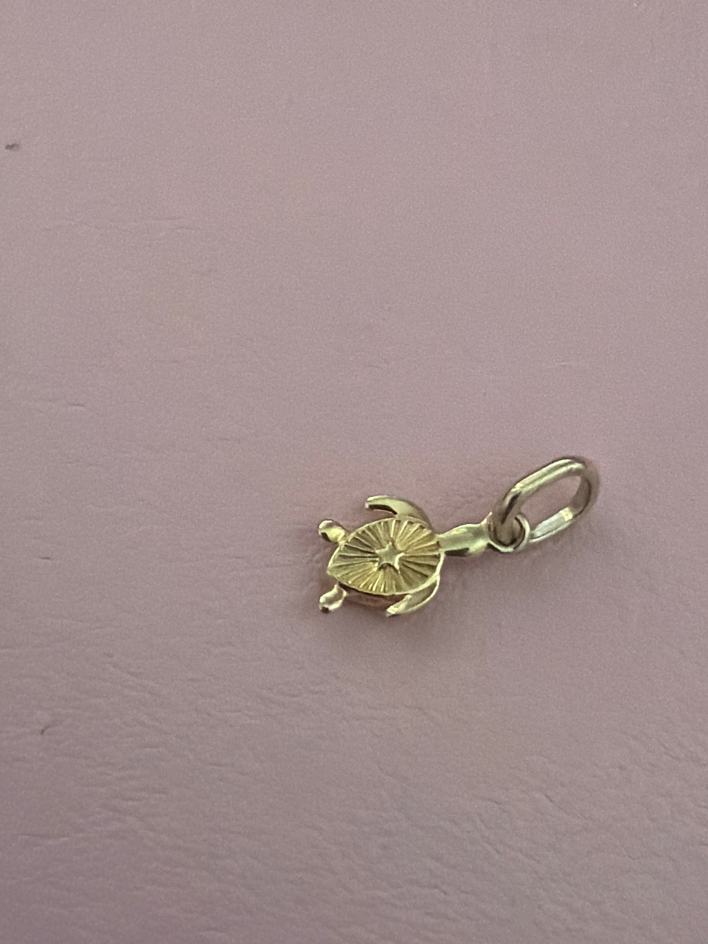 Genuine Pandora Me Shine Gold Turtle With Green Enamel Dangle Charm