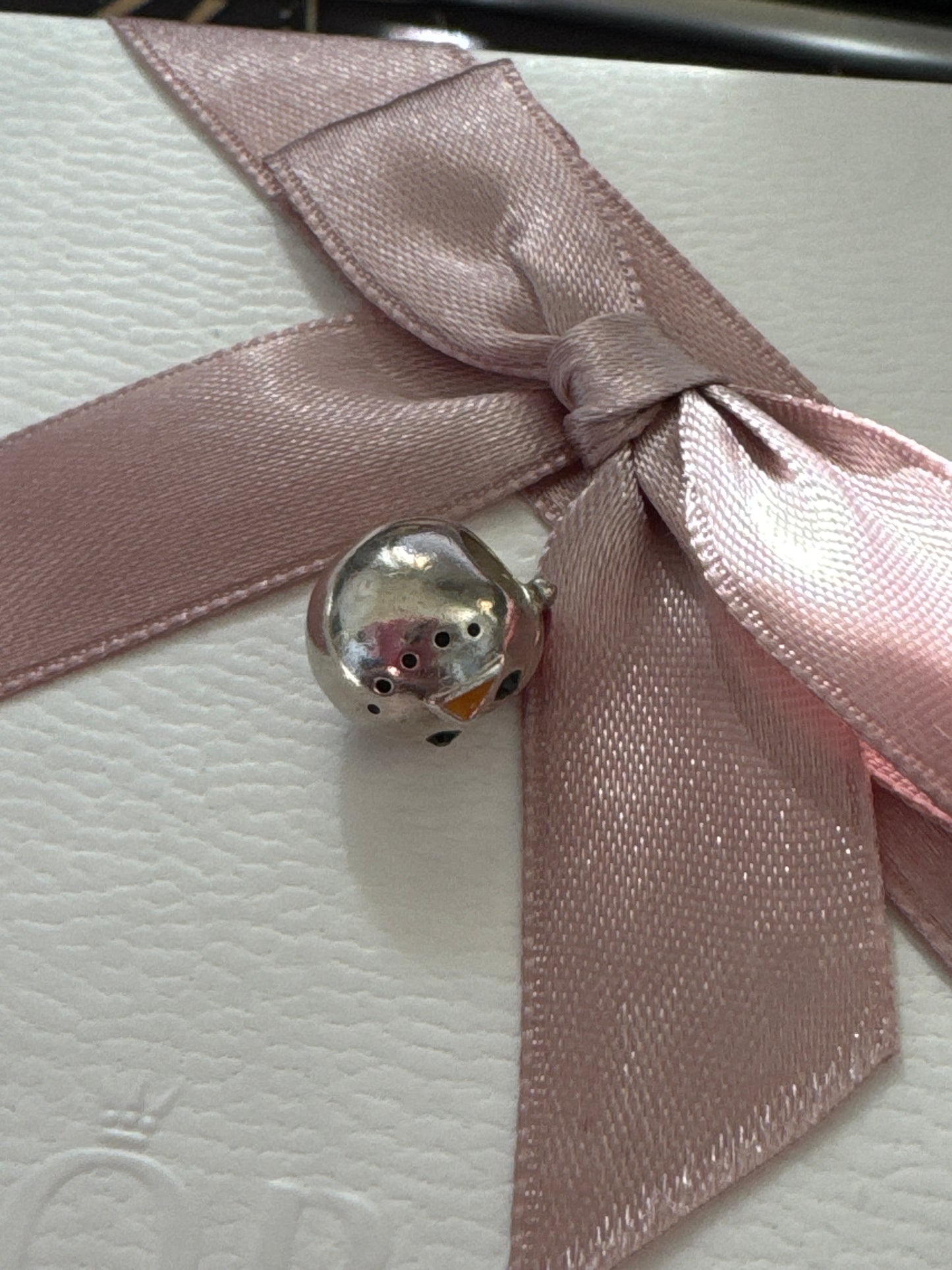 Genuine Chamilia Christmas Enamel Snowman Face Charm