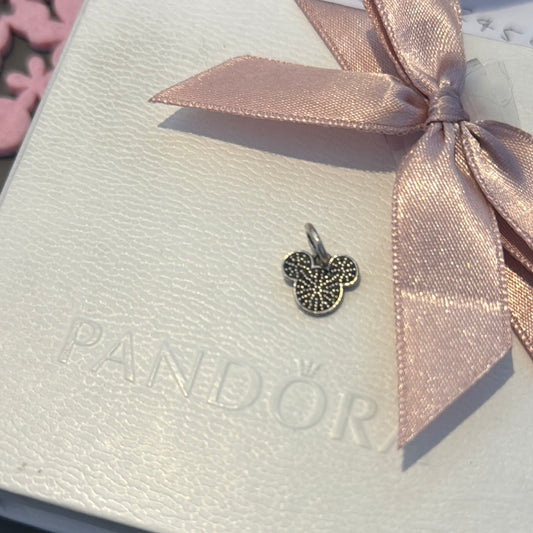 Genuine Pandora Disney Pave Mickey Mouse Face Dangle