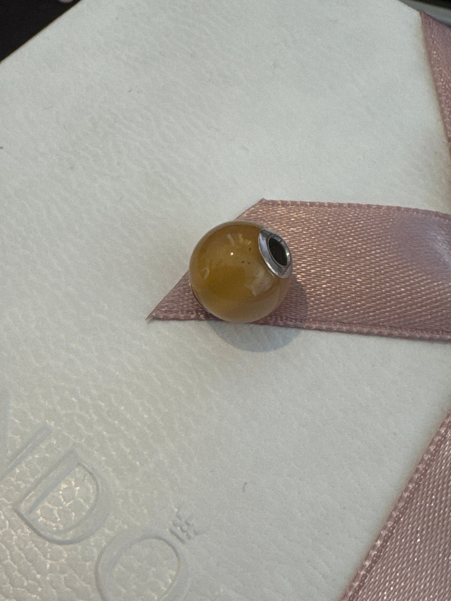 Genuine Thomas Sabo Karma Orangey Yellow Aventurine Charm