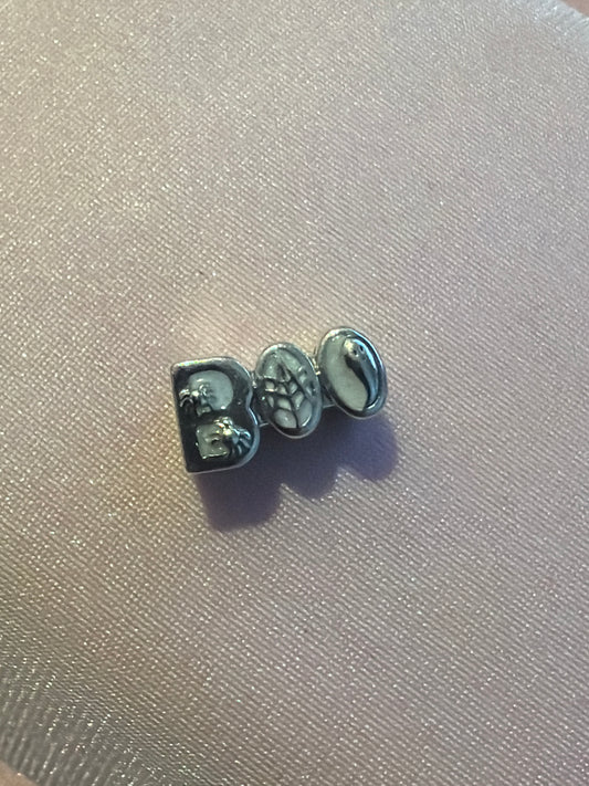Genuine Pandora Boo Halloween Enamel Ghost Word Charm