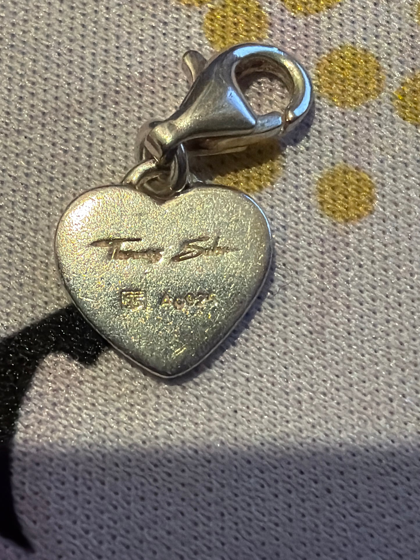 Genuine Thomas Sabo Sterling Silver Dangle Clip Pave Heart Charm