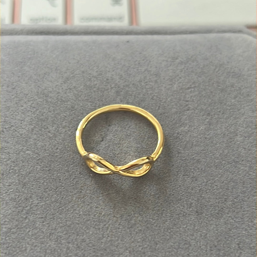 Gold Plated Infinity Ring 54