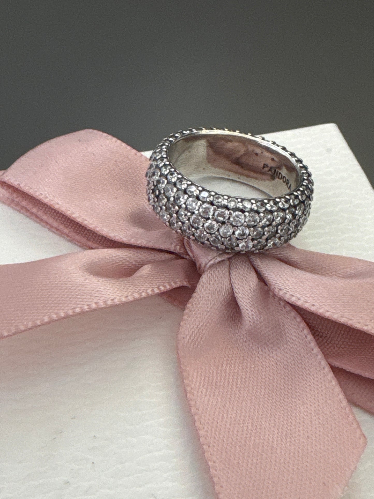 Genuine Chunky New Style Pave Ring 50
