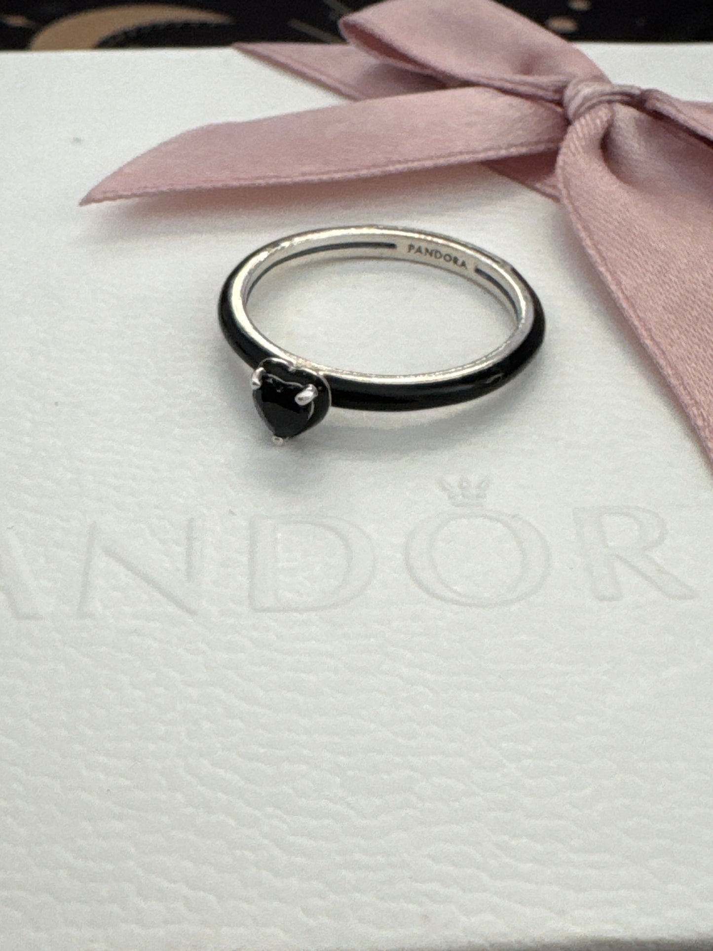 Genuine Pandora ME Black Chakra Heart Ring 52