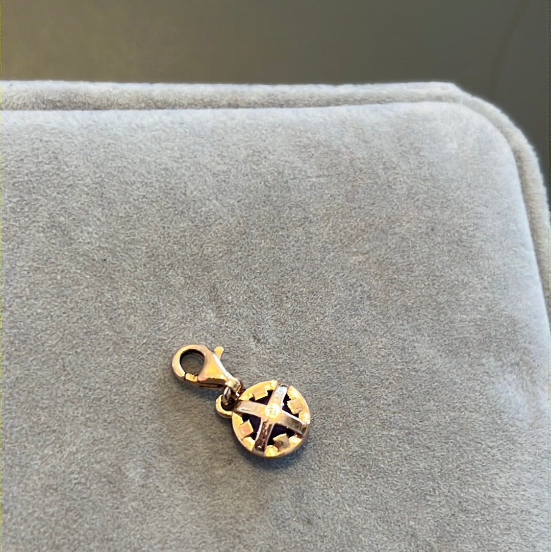 Genuine Thomas Sabo Rose Gold Purple Amethyst February Birthstone Dangle Charm