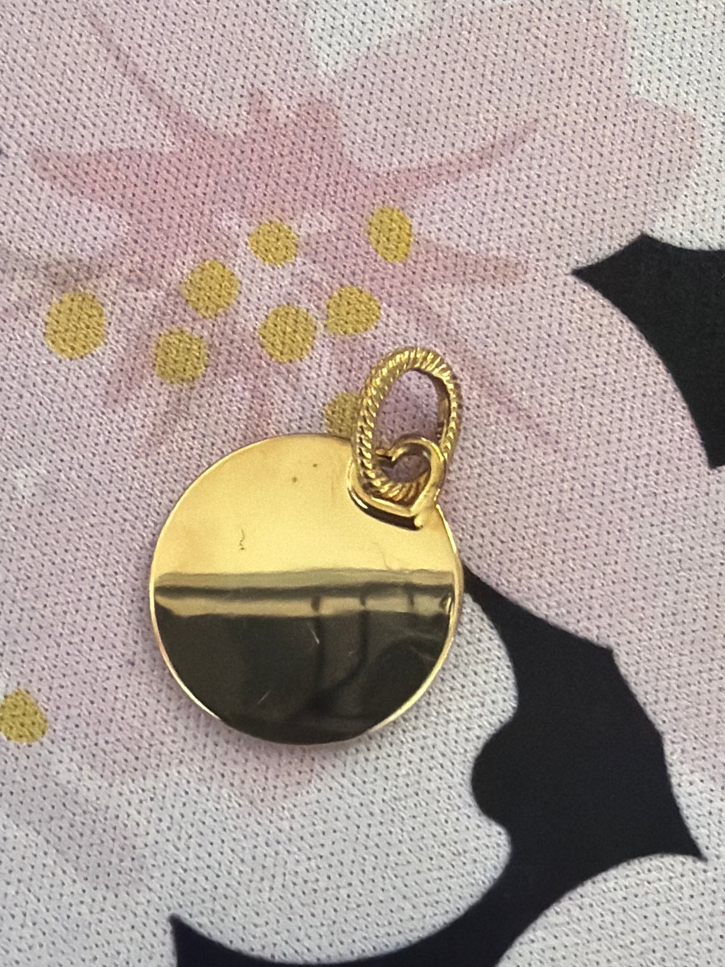 Genuine Pandora Me Shine Gold Engravable Medallion Dangle Charm