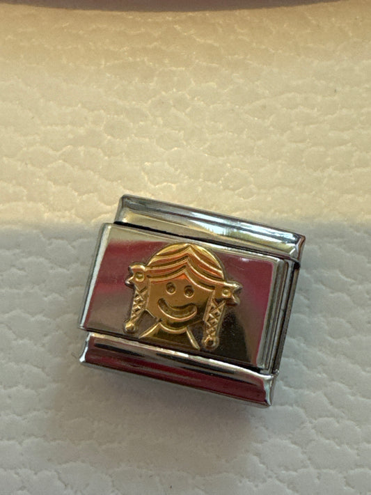 Genuine Nomination Silver Link Charm Little Girl Daughter Grand Daughter