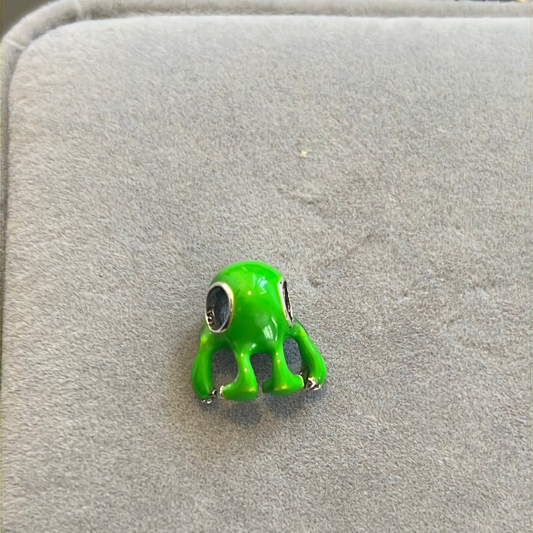 Sterling Silver Mike Enamel Monsters Inc Charm