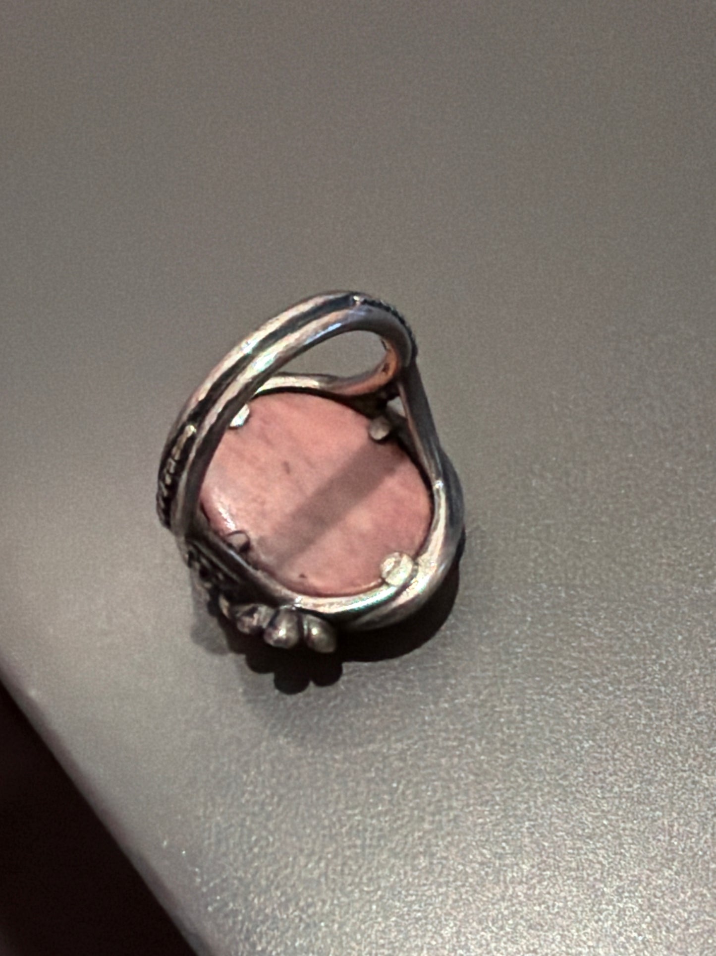 Genuine Pandora Rare HTF Large Pink Rhodolite Wanda's Flower RIng 54